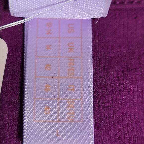 Savage X Fenty Cropped Long Sleeve Purple Cardigan Sweater Womens Size 12-14 NWT - Picture 5 of 10